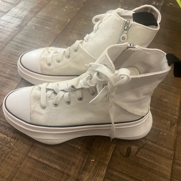 MYY White Lace Up Boots - Picture 2 of 9